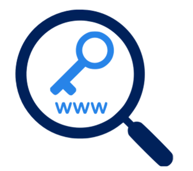 conducting keywords research icon
